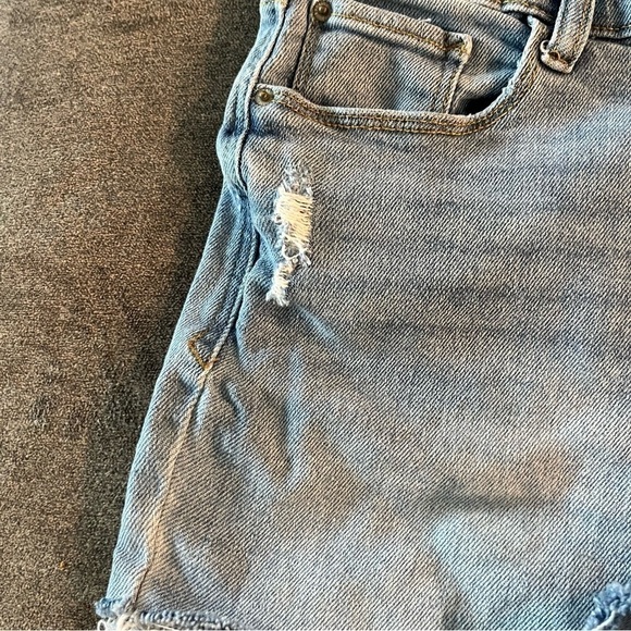 Kensie Blue Denim Stretch High Waist Cutoffs 6/28 - Picture 3 of 10